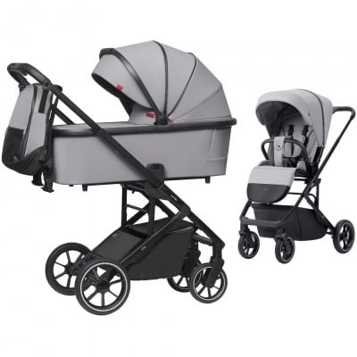 Carrello-бебешка количка 2в1 Alfa 2023: Feather grey