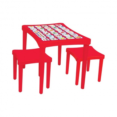 Маса с два стола 03493 червен