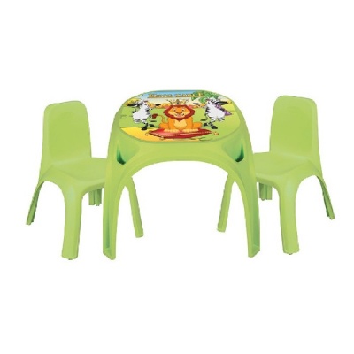 Маса с два стола King зелен 03422