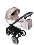 Adbor-бебешка количка 3в1 Avenue 3D: розово/бяло