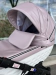 Adbor-бебешка количка 3в1 Avenue 3D: розово/бяло