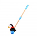 Дървена играчка за бутане Пингвин TKC278