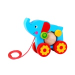 Дървена играчка за дърпане Elephant TKE006