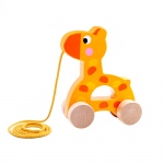 Дървена играчка за дърпане Giraffe TKC266