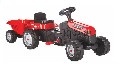 Трактор Active с ремарке червен 07316